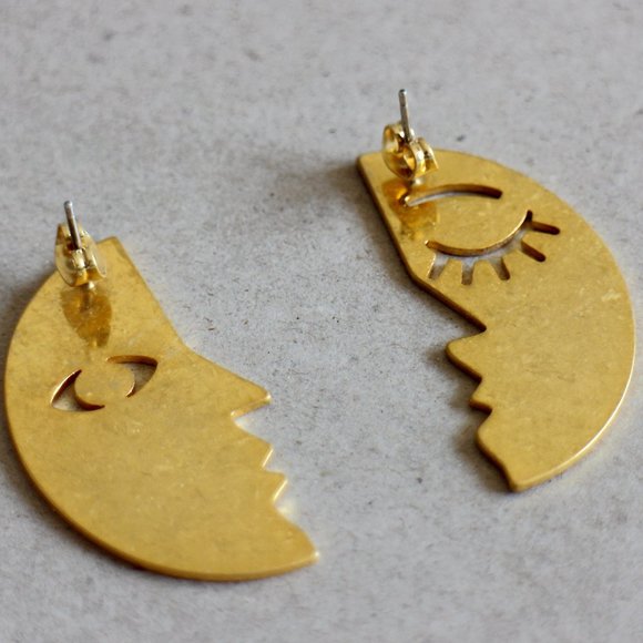 Madewell Moon Face Earrings - Picture 3 of 4